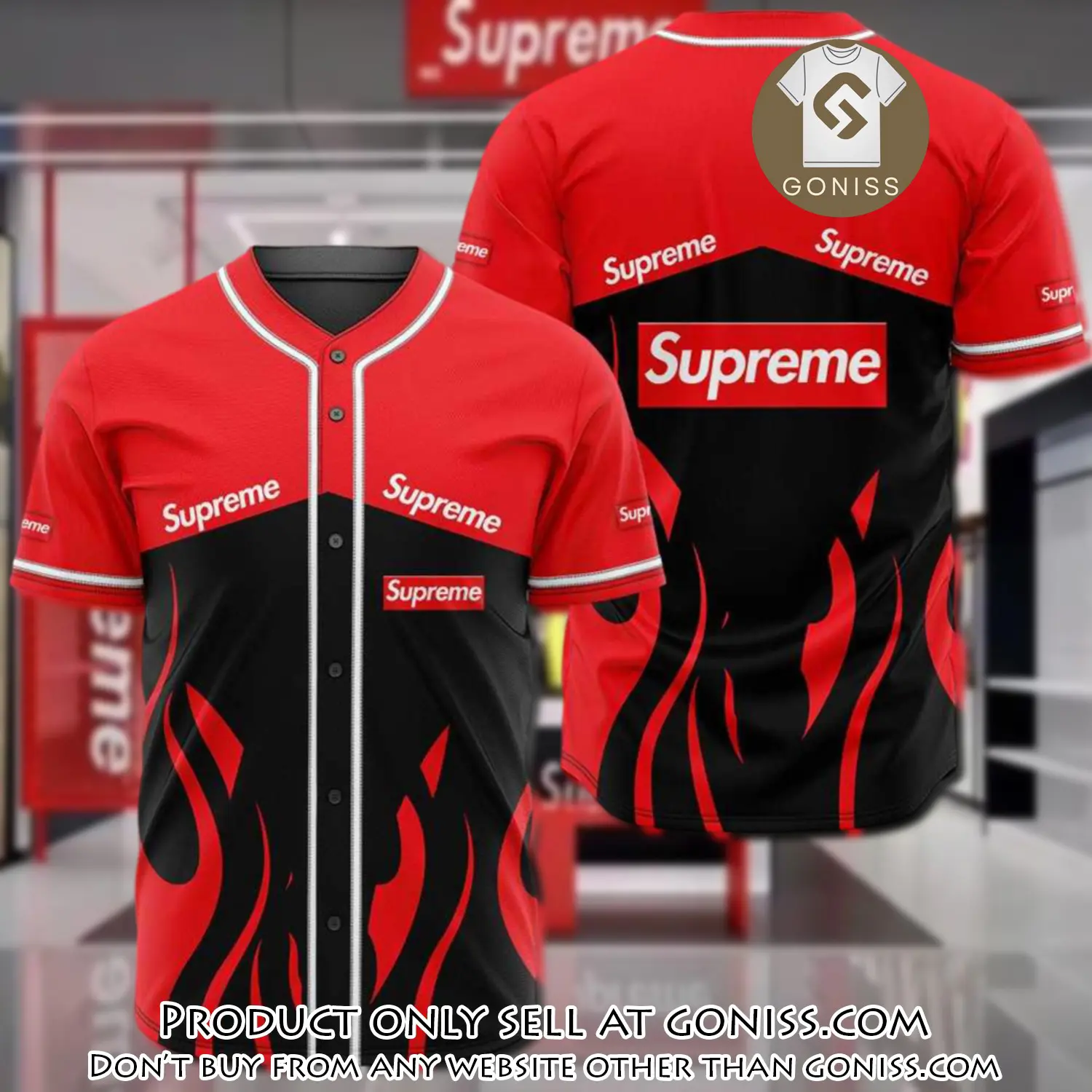 Supreme baseball jersey shirt luxury bjs1233 gn5229505